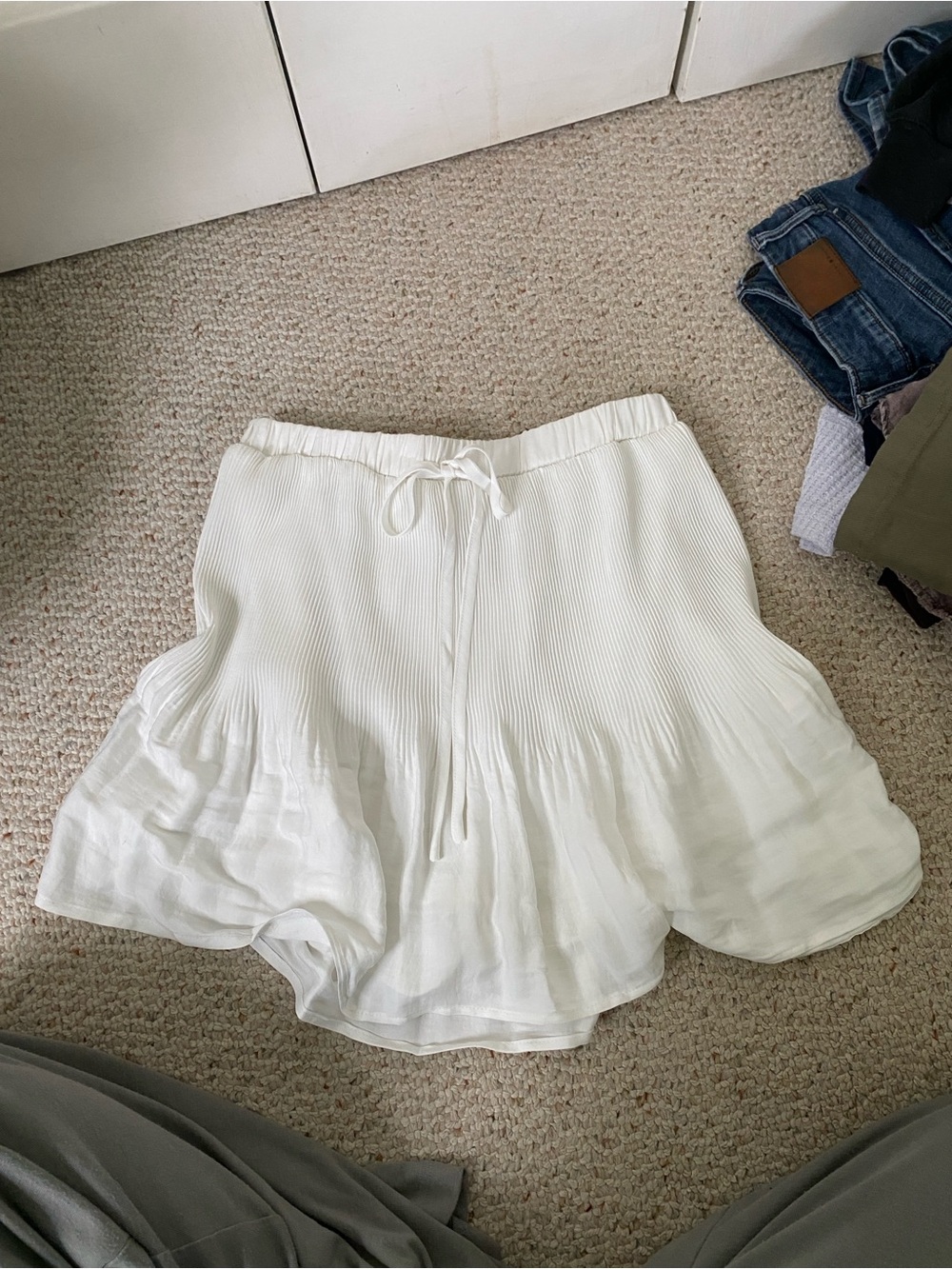 White Tiered Ruffle Skirt